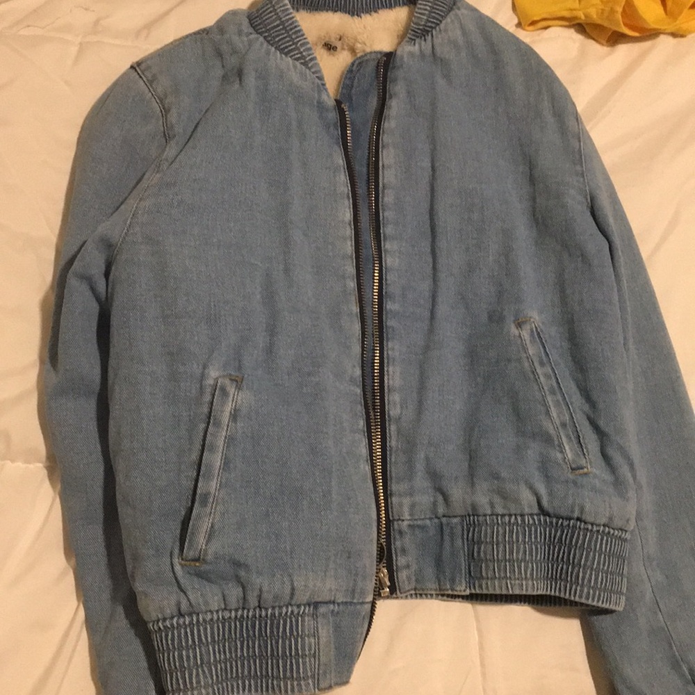 Cozy jean jacket